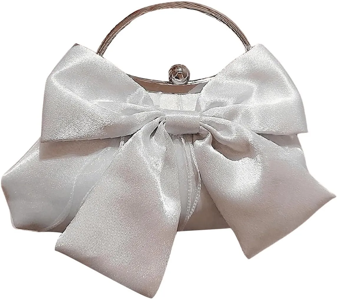 SweatyRocks Women's Cute Bow Decor Clutch Purse Evening Handbag Prom Crossbody Bags