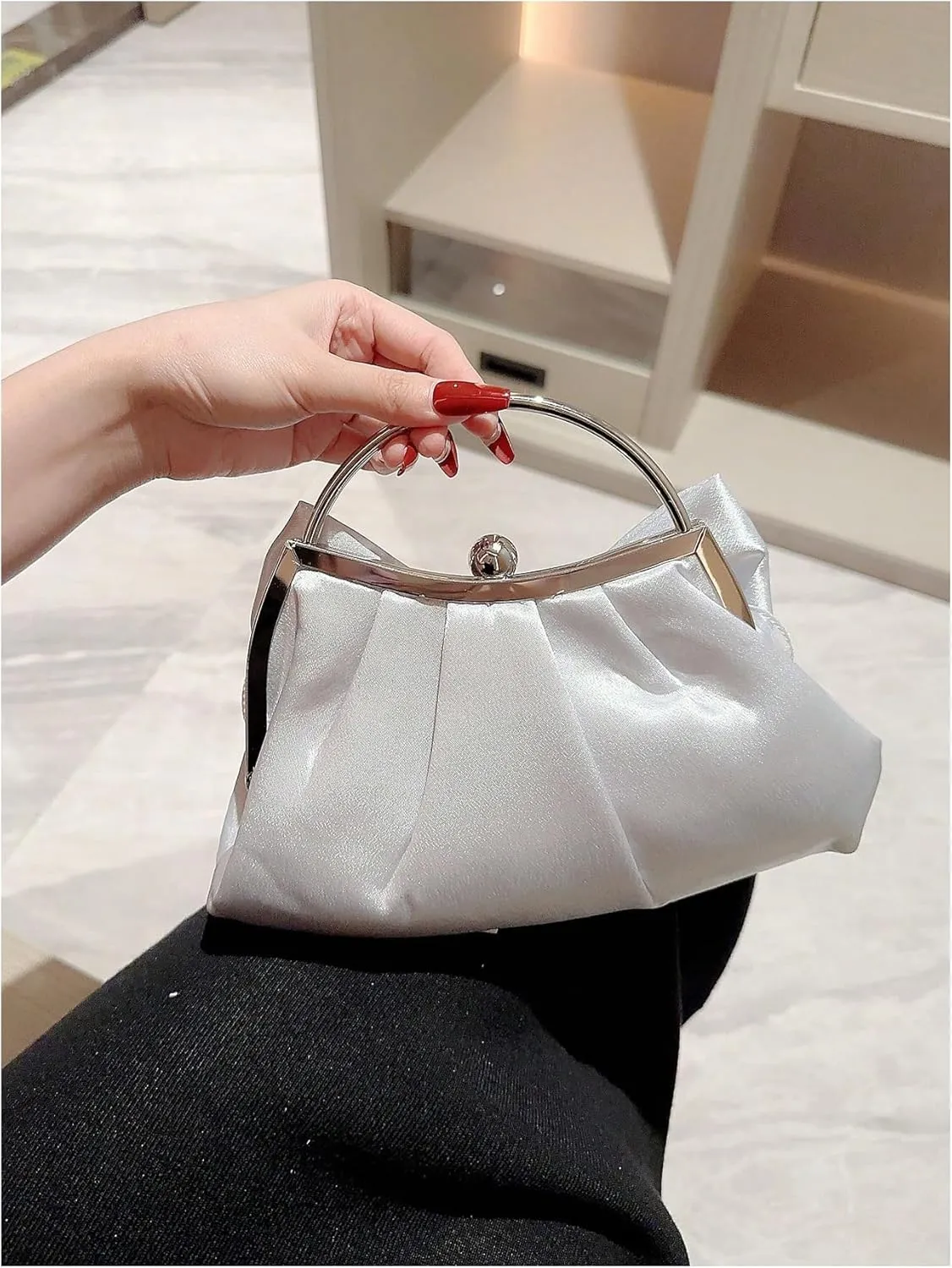SweatyRocks Women's Cute Bow Decor Clutch Purse Evening Handbag Prom Crossbody Bags