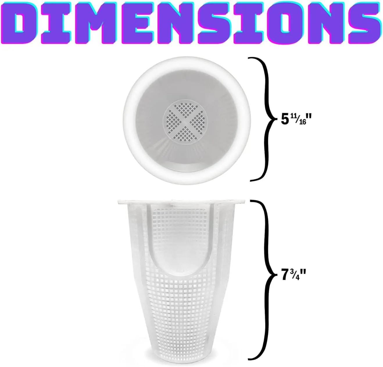 Swimables Pump Basket Compatible with Whisperflo & Intelliflo Pool Pump 070387-3X Durable Pro Grade Basket for Pentair Whisperflo Pump Pool Filter Basket - Small & Large Debris Pump Basket