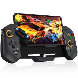 Switch Controller for Nintendo Switch/OLED, One-Piece Handheld Switch Joypad Replacement, Full-Size Grip Switch Remote Controller with Turbo/4 Game Card Slot/Dual Motor Commodore 64 Games