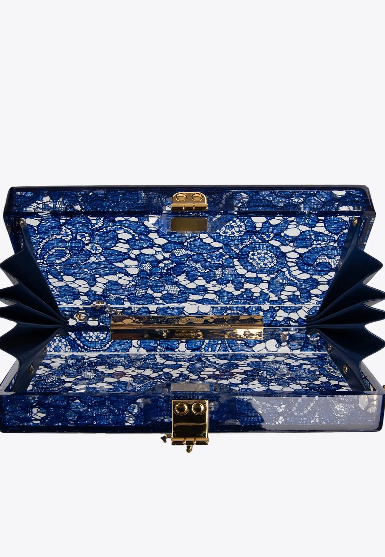 Taormina Lace Plexiglass Clutch Bag