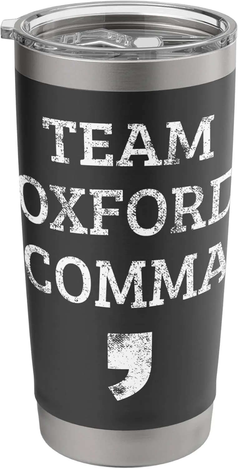 Team Oxford Comma, Stainless Steel Insulated Tumbler