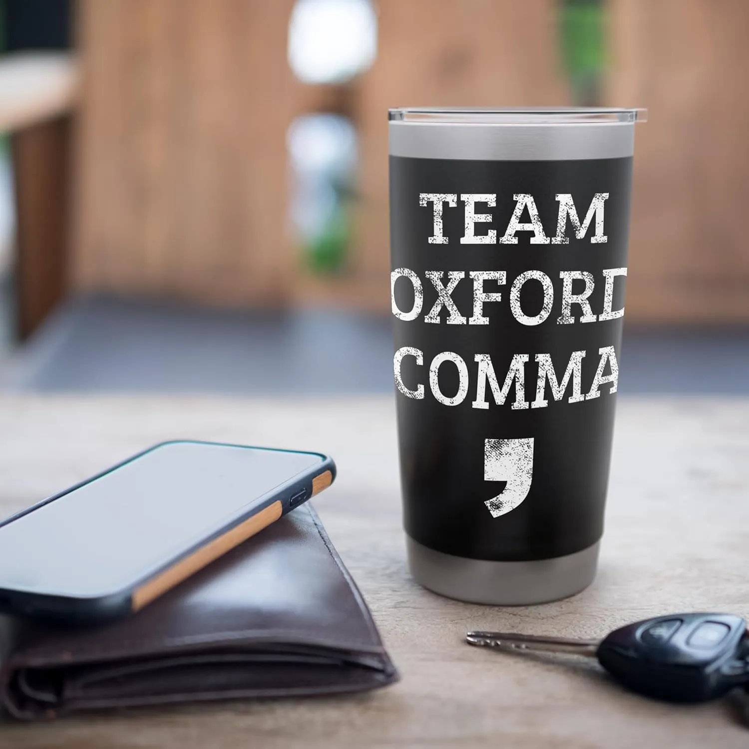 Team Oxford Comma, Stainless Steel Insulated Tumbler