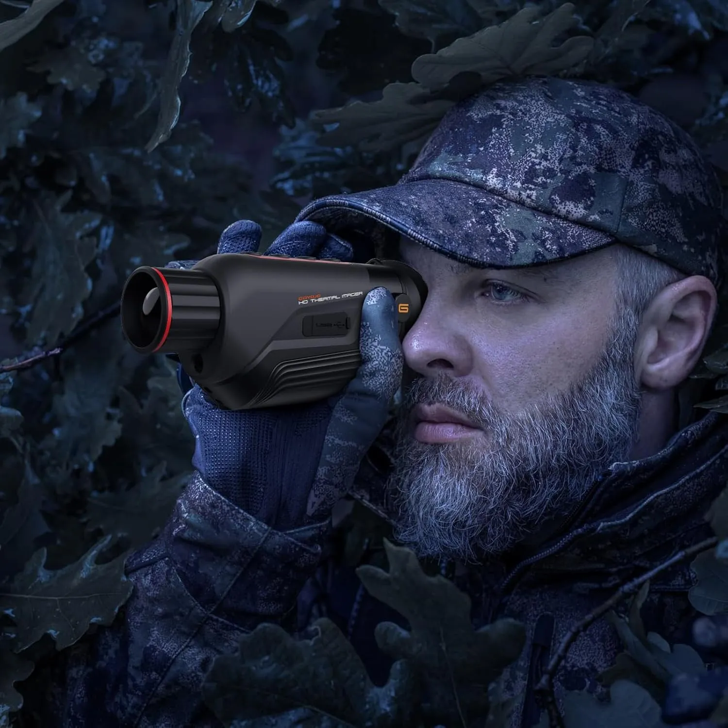 Thermal Monocular Night Vision, 25mm Focal Lens Thermal Imaging Monoscope 384x288 (50 Hz) Night Vision Goggles Thermal Scopes for Hunting