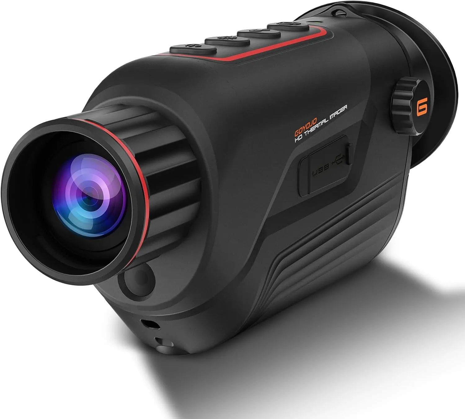 Thermal Monocular Night Vision, 25mm Focal Lens Thermal Imaging Monoscope 384x288 (50 Hz) Night Vision Goggles Thermal Scopes for Hunting