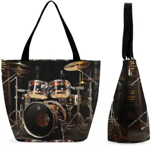 This Drum Set Women's Shopping Bag Foldable Washable Shoulder Bag Adopts High-definition Printing Technology, with Clear Patterns And Rich Colors. There Are Many Patterns to Choose From, And There Is
