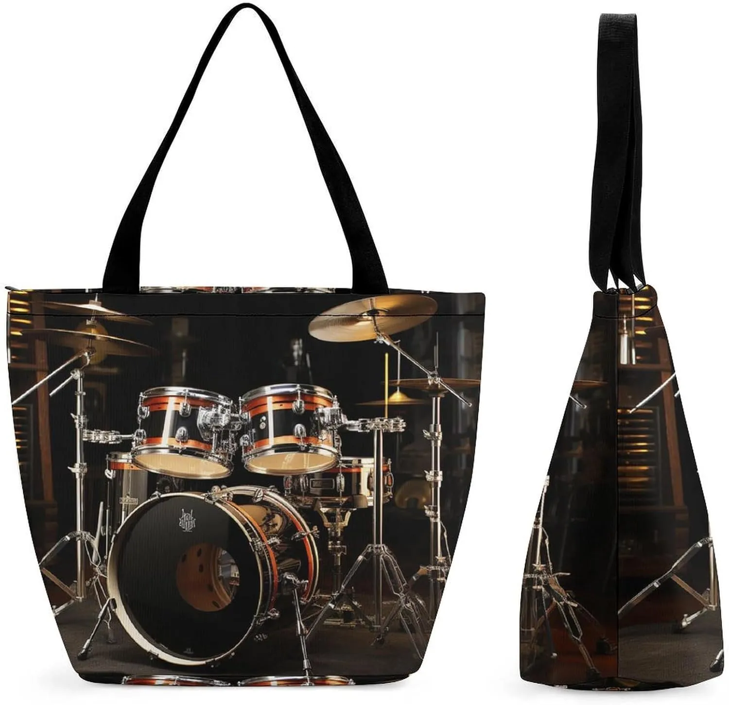 This Drum Set Women's Shopping Bag Foldable Washable Shoulder Bag Adopts High-definition Printing Technology, with Clear Patterns And Rich Colors. There Are Many Patterns to Choose From, And There Is