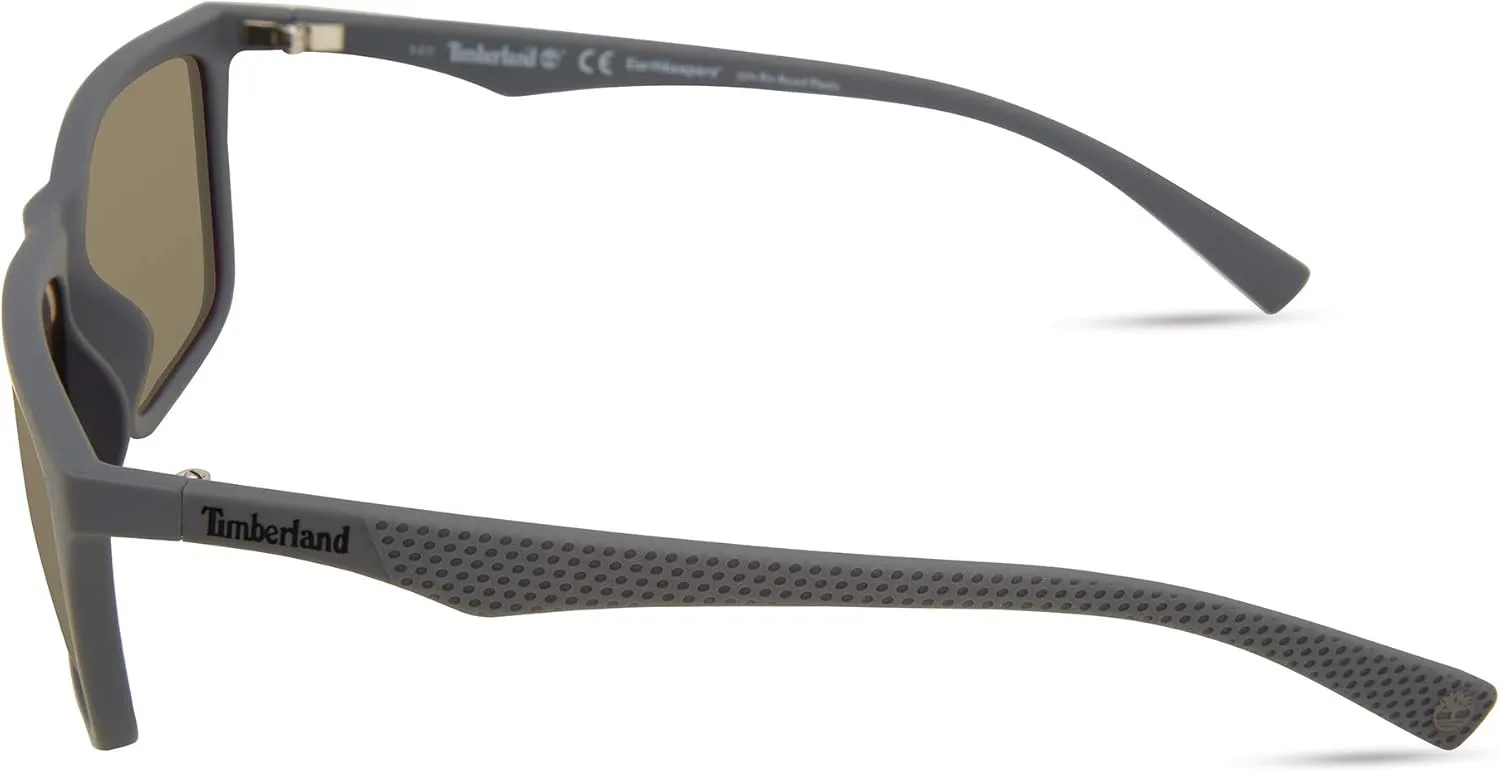 Timberland Men's TBA9264 Polarized Rectangular Sunglasses