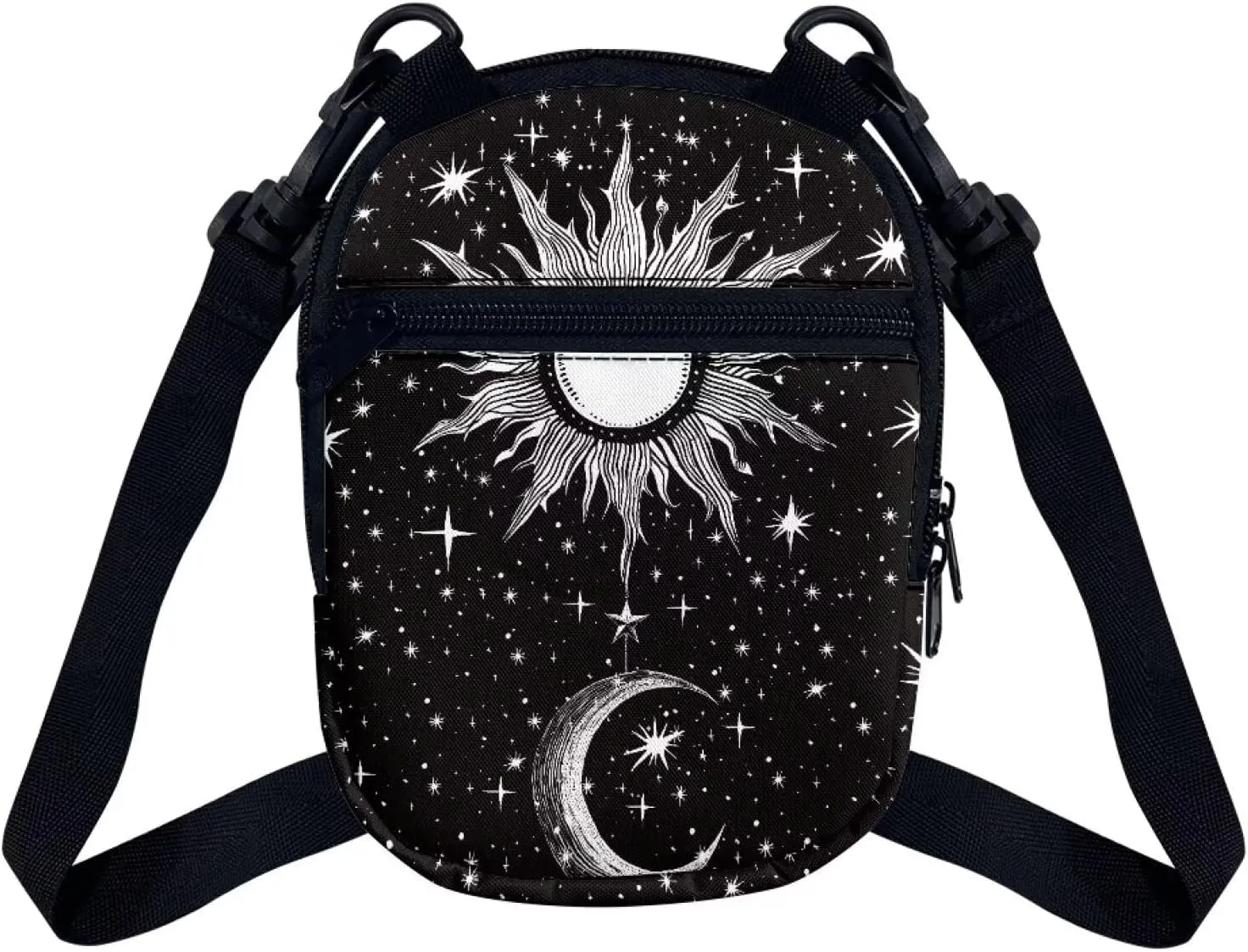 TODIYADDU Messenger Bag for Women Men Mini Shoulder Bag with Adjustable Strap Trendy Sling Purse Chest Bag for Small Items