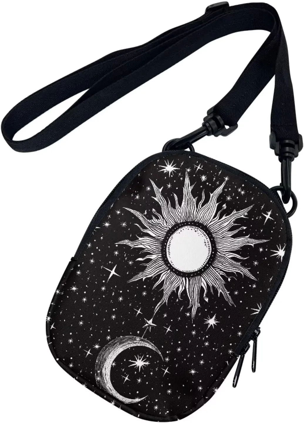 TODIYADDU Messenger Bag for Women Men Mini Shoulder Bag with Adjustable Strap Trendy Sling Purse Chest Bag for Small Items