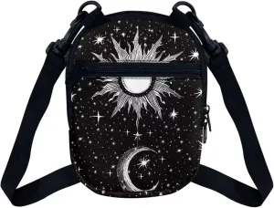 TODIYADDU Messenger Bag for Women Men Mini Shoulder Bag with Adjustable Strap Trendy Sling Purse Chest Bag for Small Items