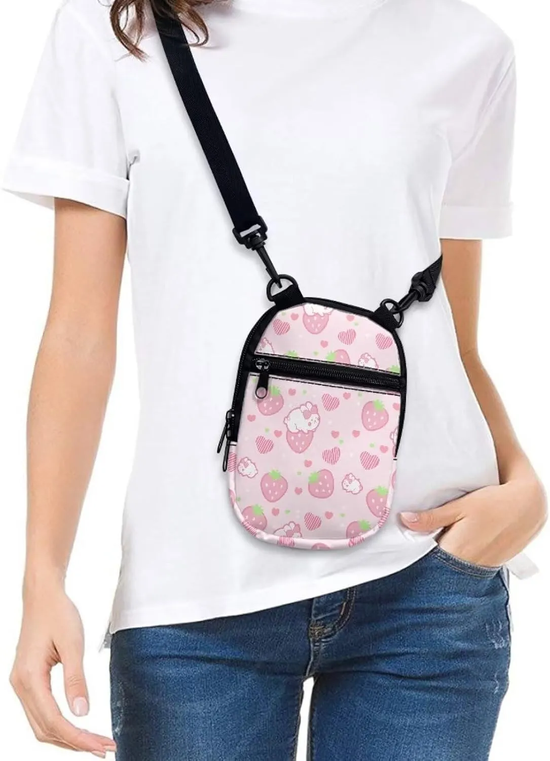 TODIYADDU Women Sling Bag Crossbody Phone Bag Mini Shoulder Bag with Adjustable Strap Mini Messenger Bag for Cell Phone Gifts