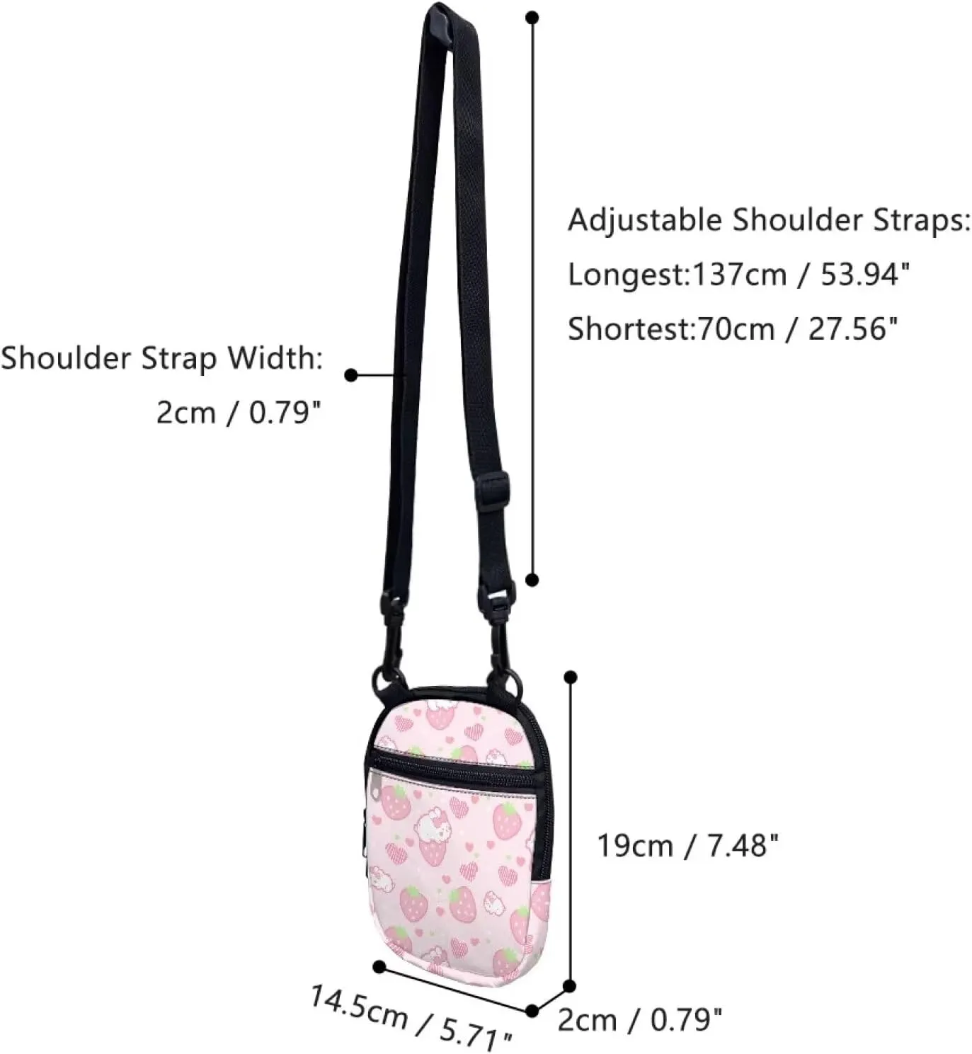 TODIYADDU Women Sling Bag Crossbody Phone Bag Mini Shoulder Bag with Adjustable Strap Mini Messenger Bag for Cell Phone Gifts