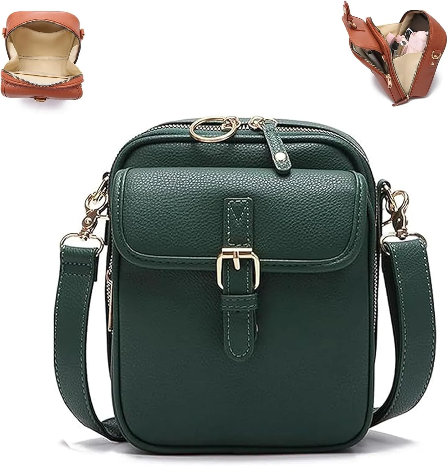 Tojoyride Crossbody Bag, Urvashi Crossbody Bag, Upgraded Vintage Anti Theft Purse Messenger Shoulder Bags Built In Wallet
