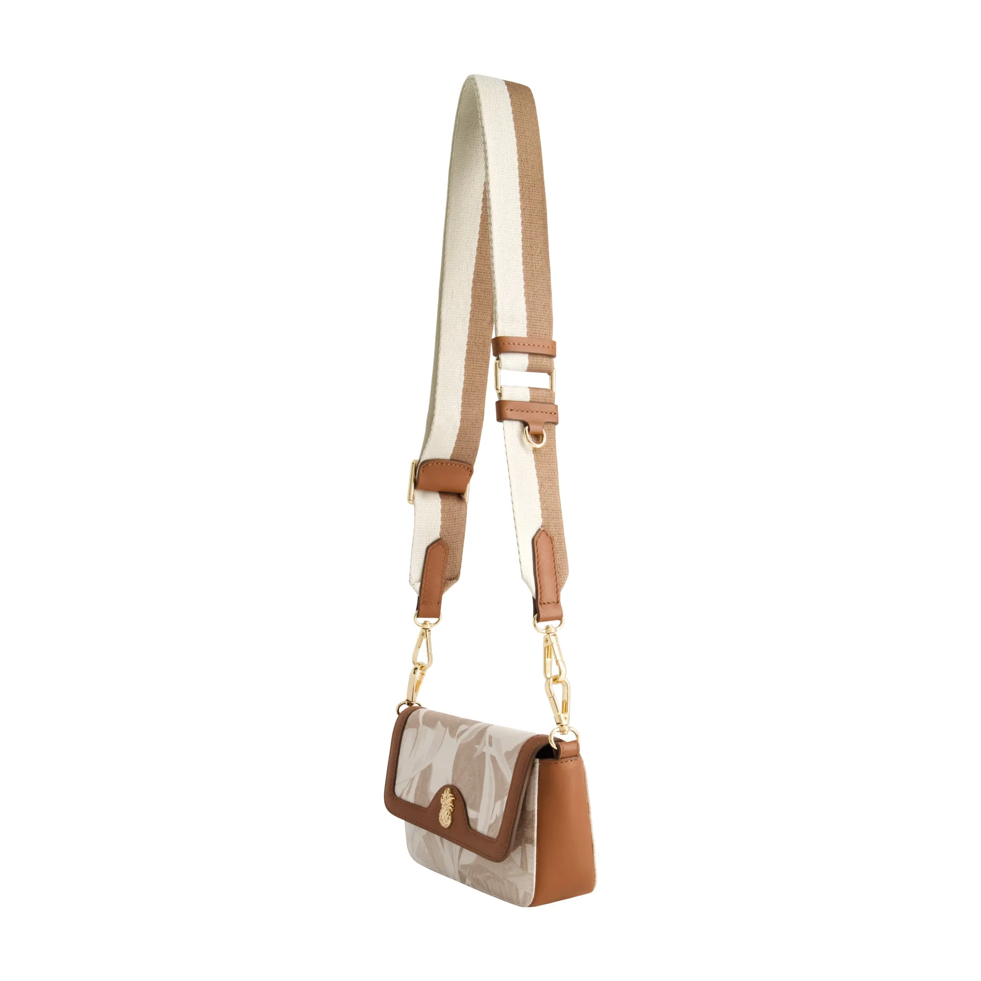 Tommy Bahama Leather Trim Floral Double Crossbody, Multi