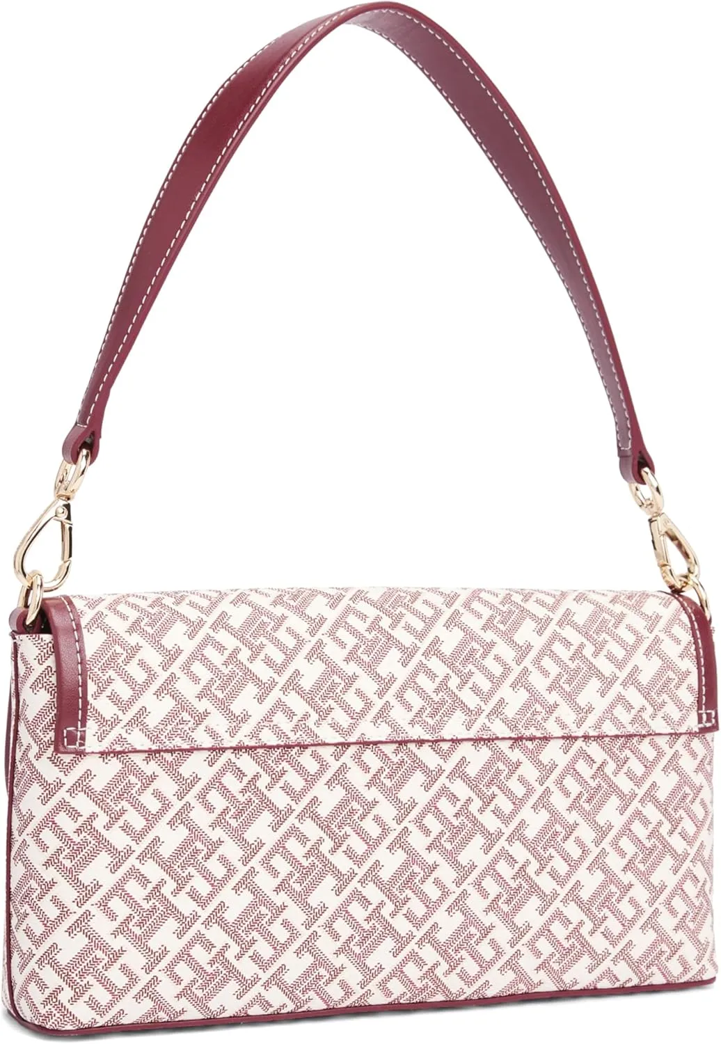 Tommy Hilfiger Monogram Shoulder Bag with Removable Crossbody Strap