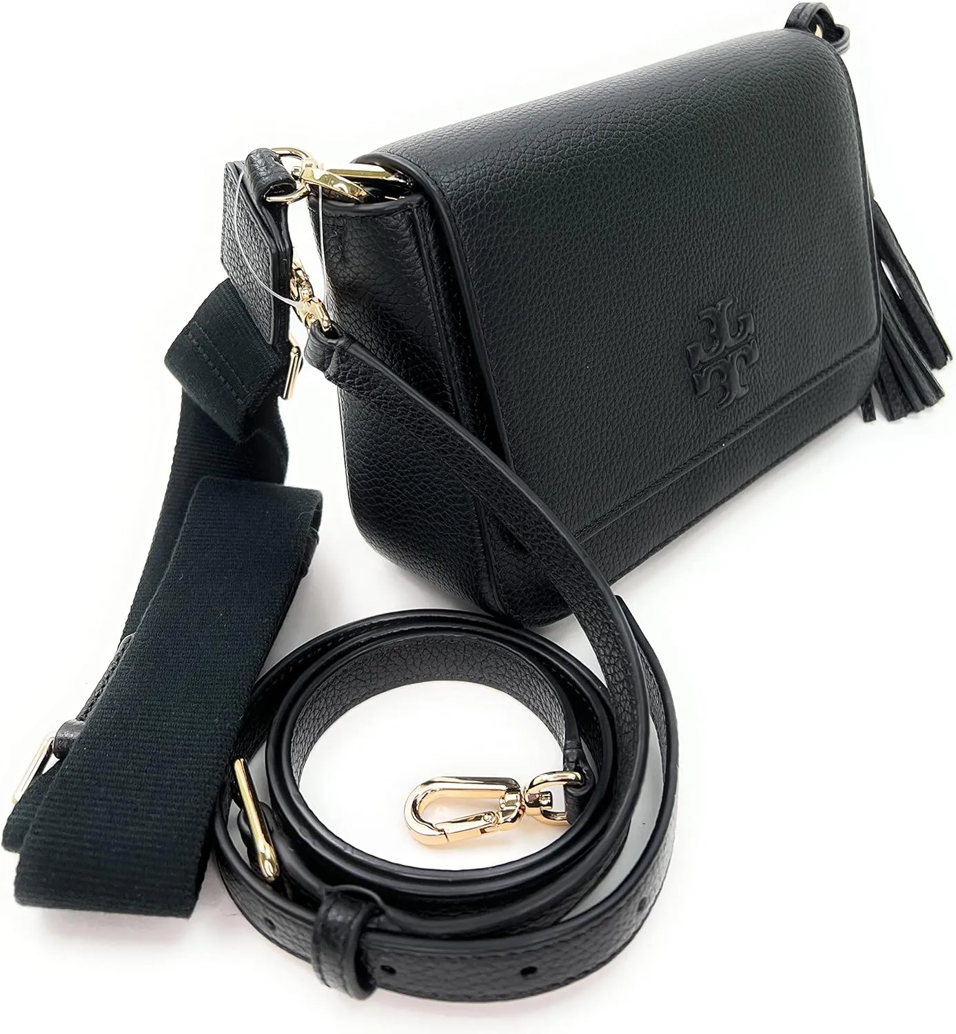 Tory Burch Women's Pebbled Leather Thea Flap Crossbody Shoulder Bag