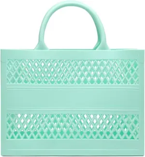 Tote Bag Purses for Women Summer Mesh Beach Tote Bag Large Capacity Shopping Basket Top Handle Handbag Jelly Storage Bag