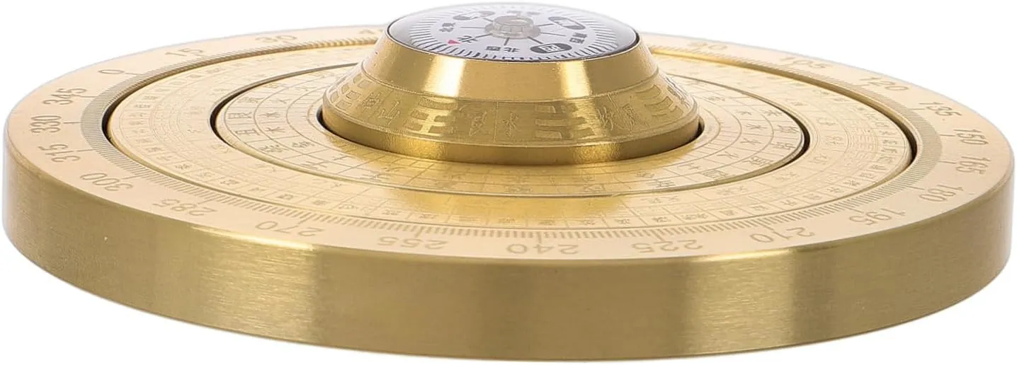 Totority Portable Copper Bagua Compass Mini Handheld Pan for Feng Shui Decor Accurate Readings Lightweight Design Smooth Feature for Home and Outdoor Use Copper Construction