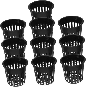 TOYANDONA 10-Pack Hydroponic Net Pots 4-inch Soilless Cultivation Baskets for Indoor Gardening Root Control Planting Pots for