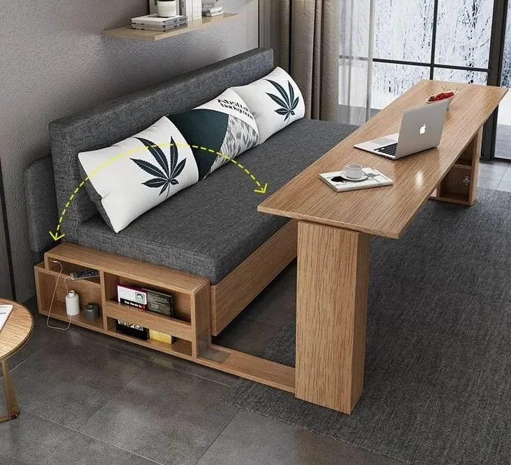 Transformable Sofa Bed - Modern Foldable Wooden Design