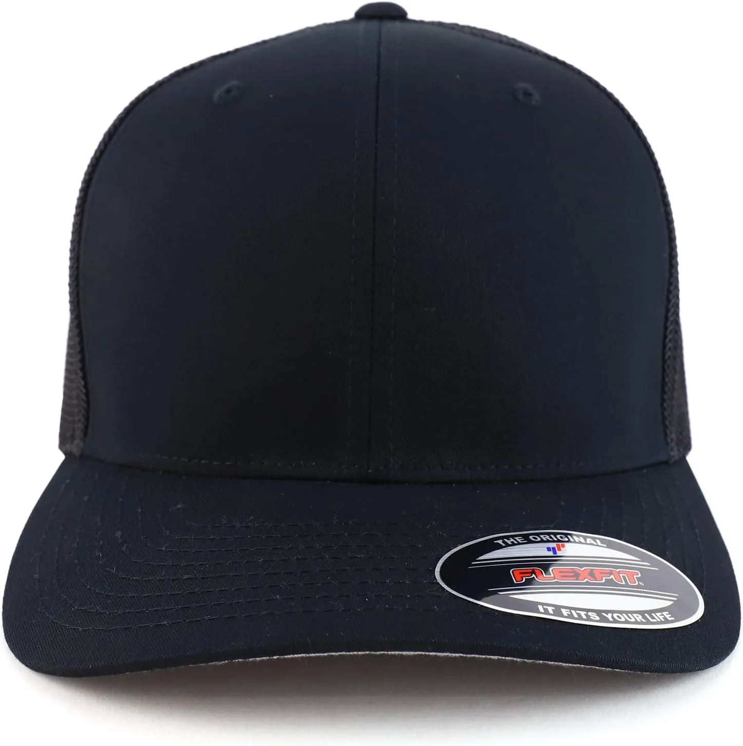 Trendy Apparel Shop 2XL Structured Flex Fitted Trucker Flexfit Baseball Cap