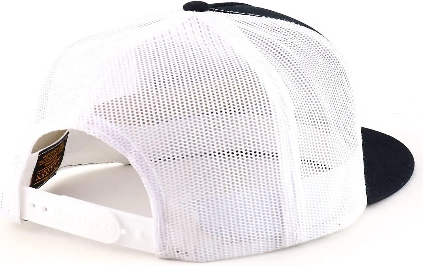 Trendy Apparel Shop Flexfit Oversize XXL Structured Blank 5 Panel Flatbill Snapback Mesh Cap
