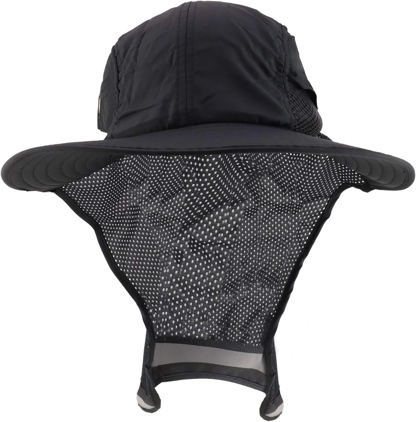 Trendy Apparel Shop High Visibility Solid Boonie Hat with Reflective Mesh Flap