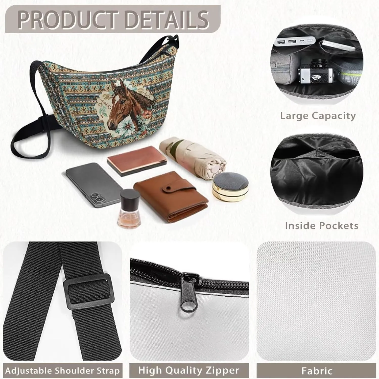 Trendy Crescent Crossbody Bag for Women Men Classic Sling Dumpling Bag Small Casual Handbag Travel Work Fanny Pack