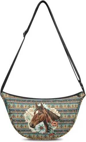 Trendy Crescent Crossbody Bag for Women Men Classic Sling Dumpling Bag Small Casual Handbag Travel Work Fanny Pack
