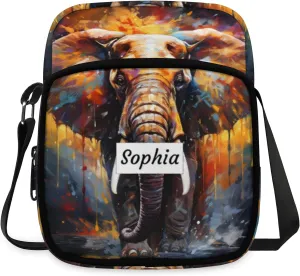 TropicalLife Personalized Crossbody Bag for Women Men Custom Name Messenger Bags