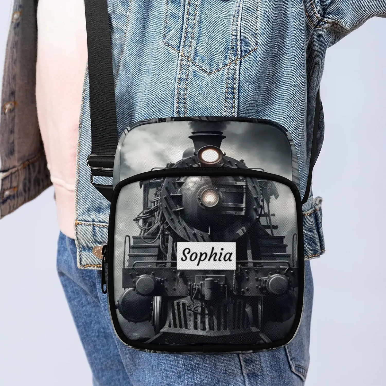TropicalLife Personalized Crossbody Bag for Women Men Custom Name Messenger Bags