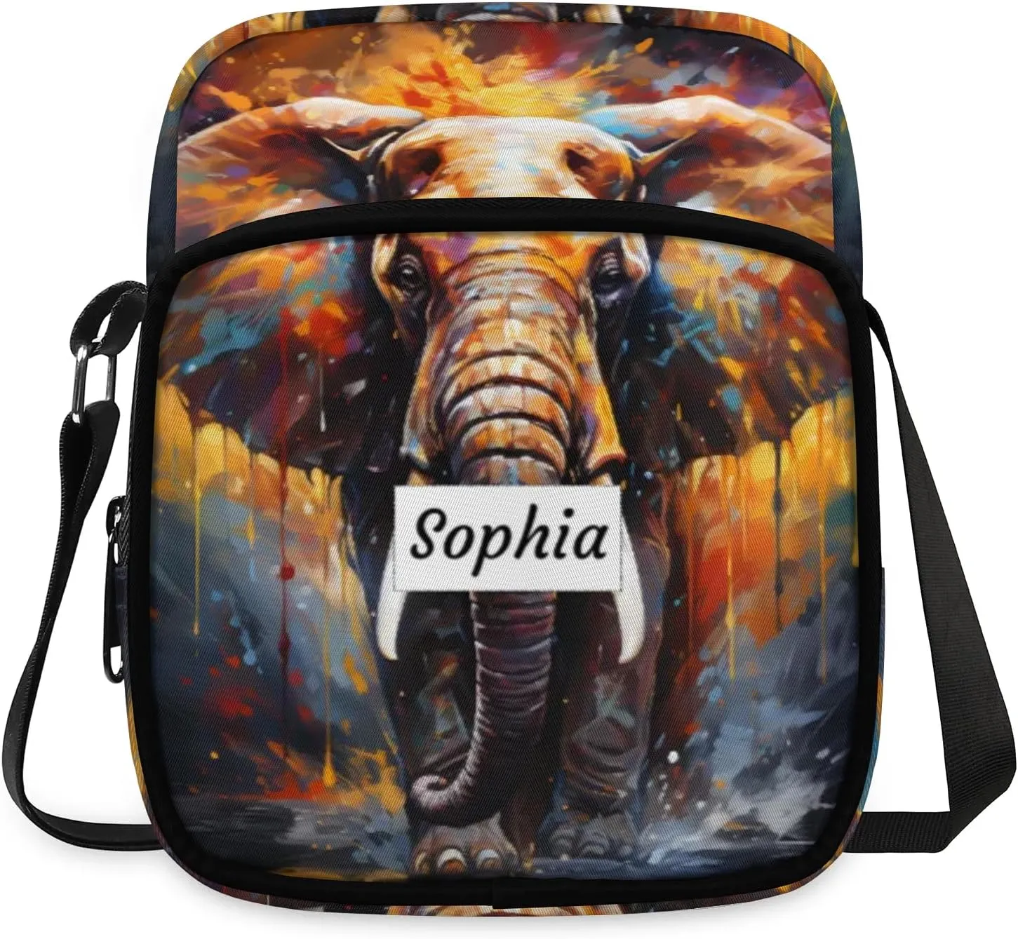 TropicalLife Personalized Crossbody Bag for Women Men Custom Name Messenger Bags