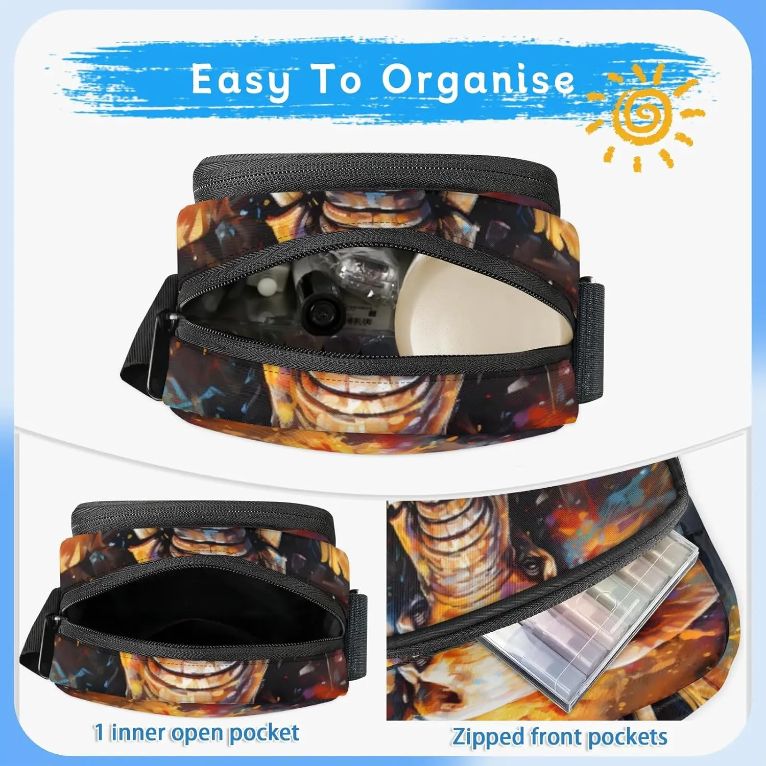 TropicalLife Personalized Crossbody Bag for Women Men Custom Name Messenger Bags