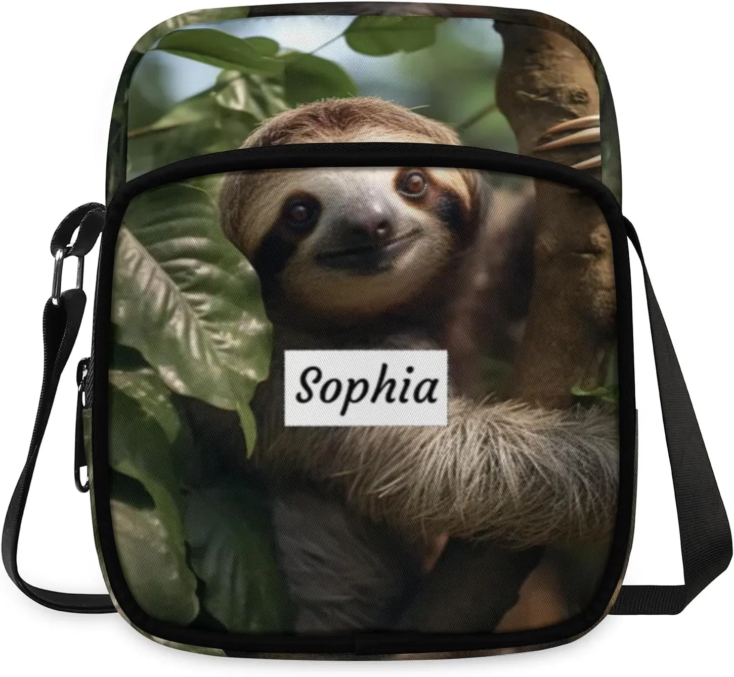 TropicalLife Personalized Crossbody Bag for Women Men Custom Name Messenger Bags