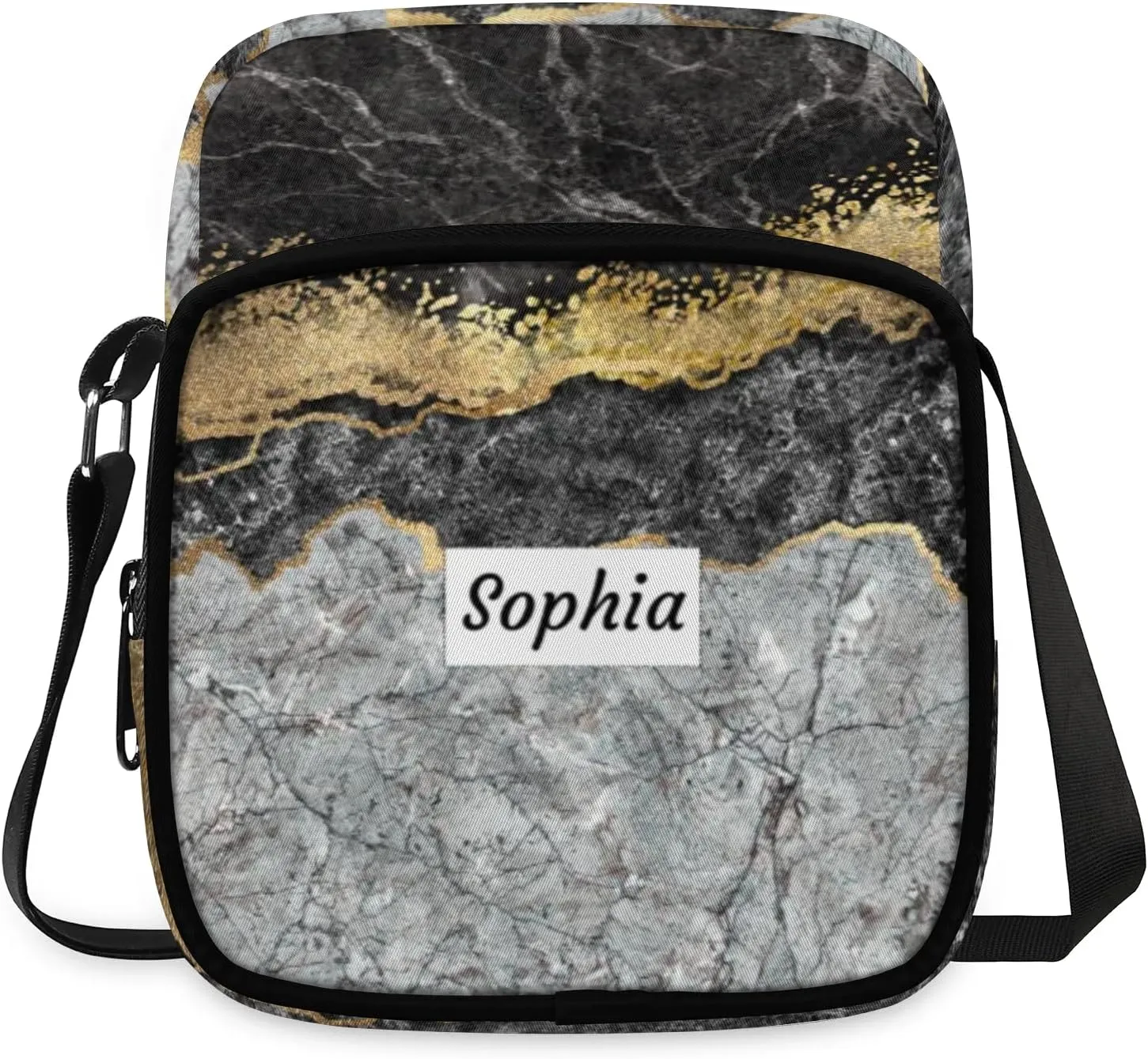 TropicalLife Personalized Crossbody Bag for Women Men Custom Name Messenger Bags