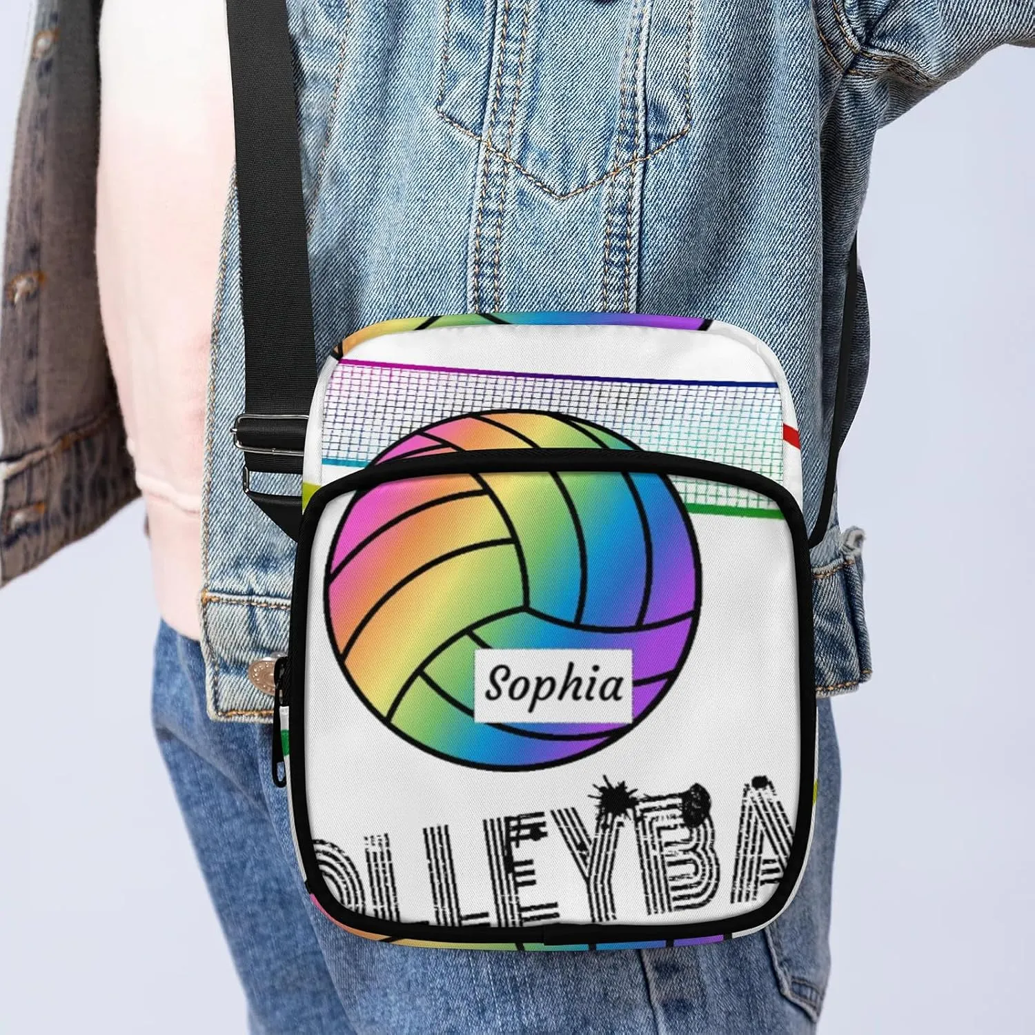 TropicalLife Personalized Crossbody Bag for Women Men Custom Name Messenger Bags