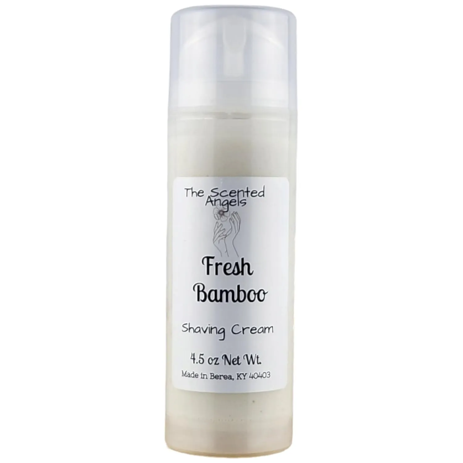 TSA Handmade All Natural Sensitive Skin Fresh Bamboo Shaving Cream, Moisturize, Woman, Teens, Men, Shave, Girls, Gift, Daily, Scented Fragrance, 4.5 oz