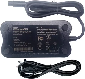 UL Listed 36V-42V 2A 4Hole AC/DC Adapter Charger Compatible with Active E-Hybrid Hittroad Safari Electric Bike 36V Lithium-ion Battery eBike Power Supply Cable Cord