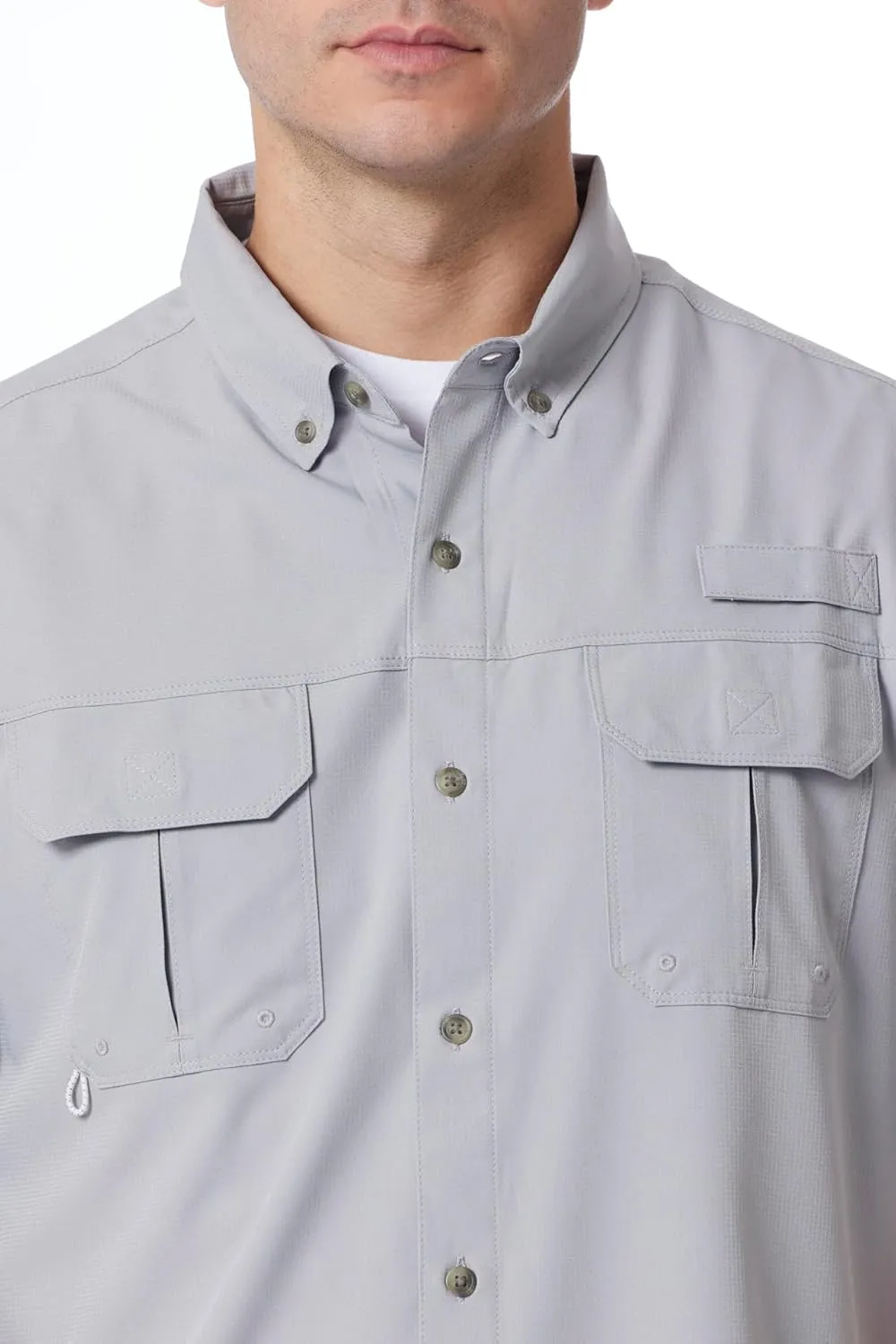 UNIONBAY Men's Ub Tech Short Sleeve Button Up Fishing Shirt