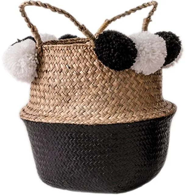 Unique wicker storage basket