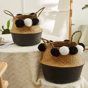 Unique wicker storage basket