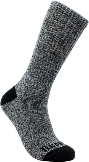 unisex 6 Pack Redback Boots Everyday Bamboo Crew Sock GREY