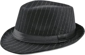 Unisex Classic Manhattan Structured Gangster Trilby Fedora Hat