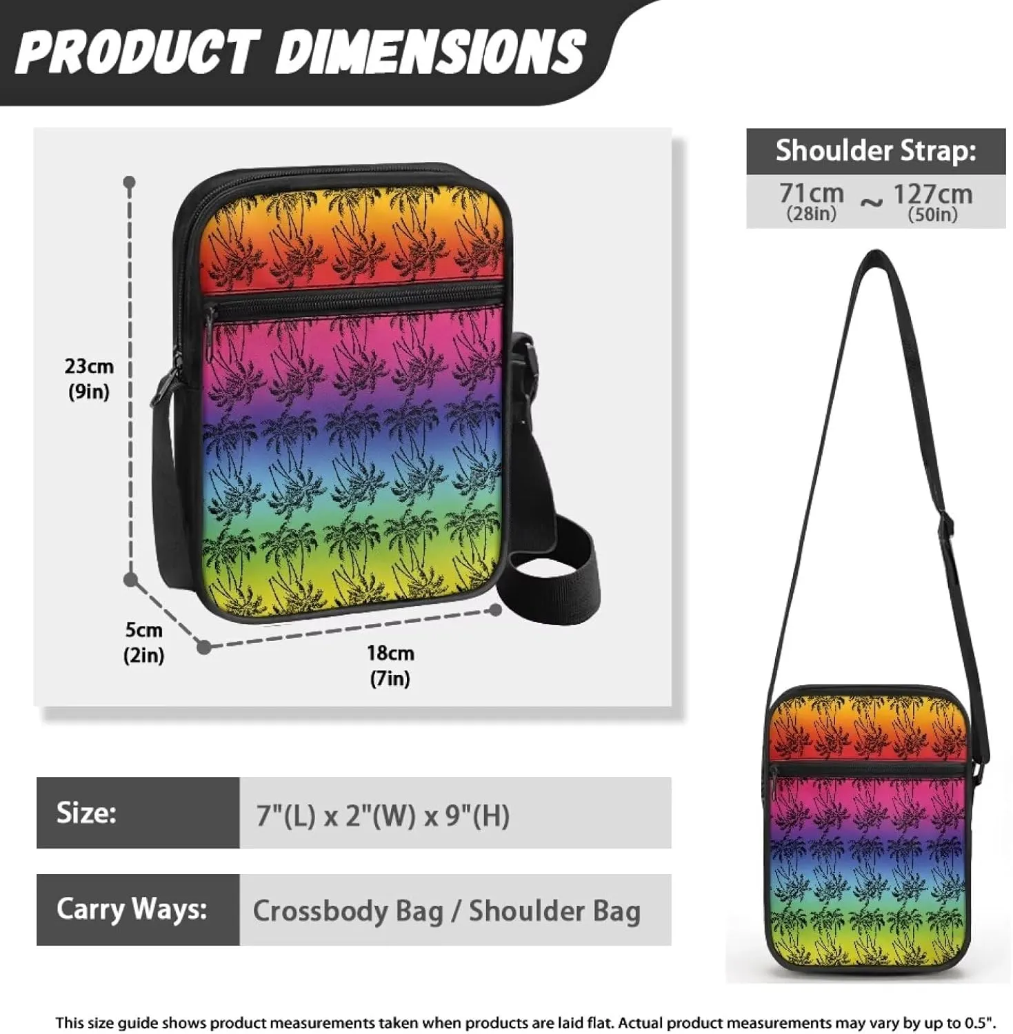 Unisex Fashion Messenger Bag Small Lightweight Crossbody Shoulder Purse Zip Cross Body Satchel with Muti Pockets