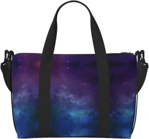 Universe with Stars and Galaxy Interstellar Duffel Bags for Traveling - Lightweight Personal Item Travel Bags for Women, Gym Bags for Men