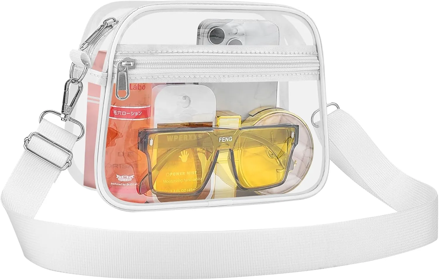 USPECLARE Clear Bag for Stadium Events Clear Purse for Women and Men for Sports Events Concerts Festivals