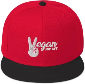 Vegan for Life Snapback Hat