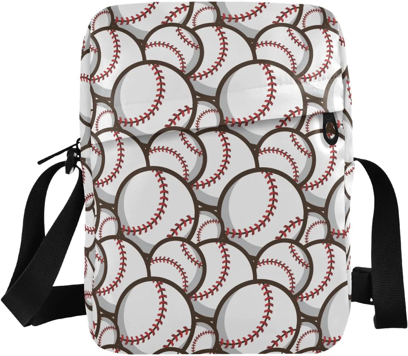 VIGTRO Small Messenger Bag Purse, Sports Baseball Pattern Mini Crossbody Bag with Adjustable Strap for Women Men, Small Shoulder Bag for Travel Outdoor Sports
