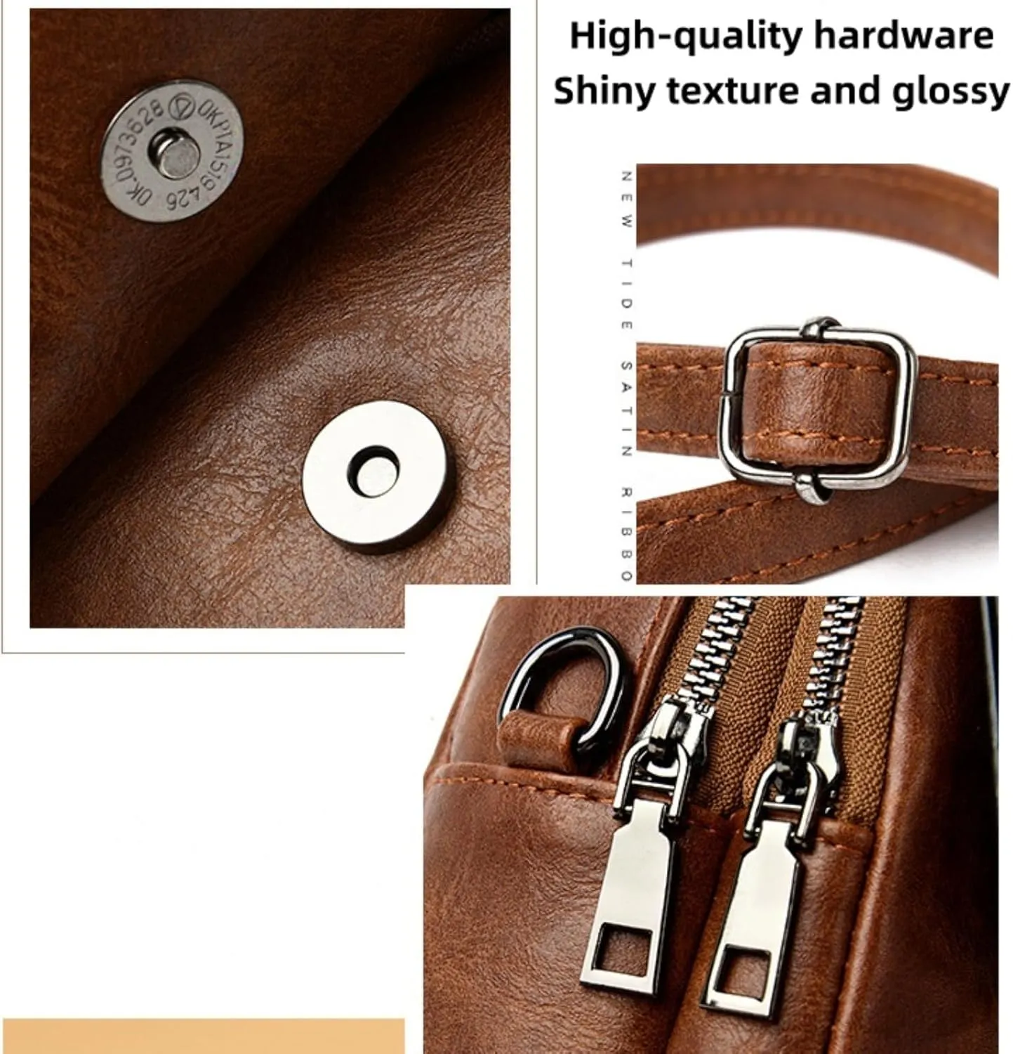 Vintage Crossbody Phone Bag for Women, crossbody bags for women Leather Shoulder Purse and Handbag with Earphone Hole